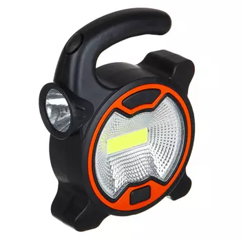 ЧИНГИСХАН Фонарь рабочий, 2 режима: 1 Led, 1 COB, 5Вт, 3xAA