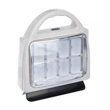 ЧИНГИСХАН Фонарь-светильник с ручкой 8(32) SMD LED, 3xD / шнур 220В, пластик, 21x17 см