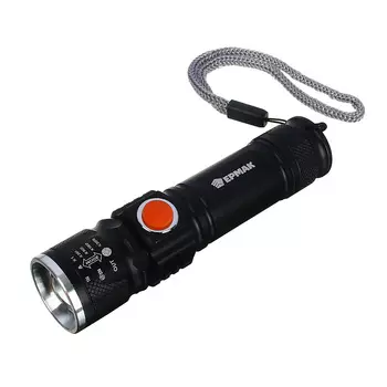 ЧИНГИСХАН Фонарь, XPE, 1000 мАч, 10x2x2см, 3 режима, пластик, металл