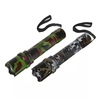 ЧИНГИСХАН Фонарь, XPE, 3Вт, 150м, 1200мАч, 3,5х3,5х15,5см, 3 режима, алюминиевый сплав, 2 цвета