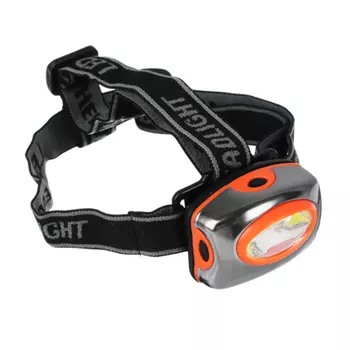 ЧИНГИСХАН Фонарик налобный, 1 COB, 3xAAA, 3 режима, пластик, 1цв