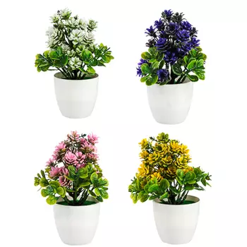 Цветочная композиция, пластик, 4 цвета, 19,5х8см, арт 666413