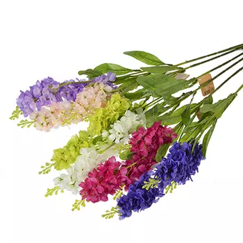 Цветок искусственный "Дельфиниум", 85см, пластик, полиэстер, 6 цветов, арт.А001-13