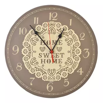 Декор коллекция Часы настенные, МДФ, 30см, 1хАА, бежевые