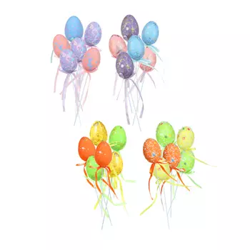 Декор Пасхальный, топпер, в виде яиц, пенопласт, 22 см, 4 вида