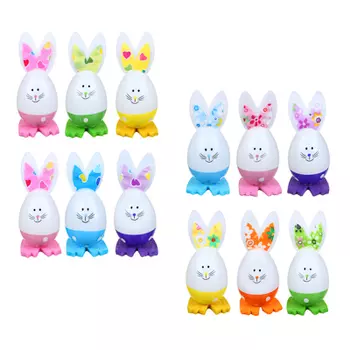 Декор Пасхальный в виде яиц, набор 3 шт, 10 см, пластик, фетр, 4 вида