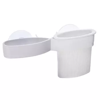 Держатель для зубных щеток и пасты, пластик, 17,5х4,5х9 см