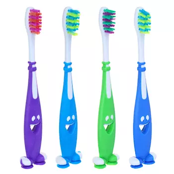 Детская зубная щетка мягкая (soft), пластик/резина, индекс жесткости 3, "Улыбнись"