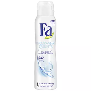 Дезодорант аэрозоль Fa Чистая защита/Прозрачная защита в/у 150мл, IDH2032096/2123093