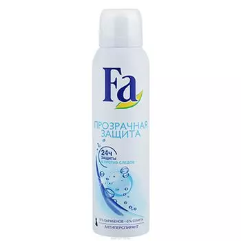 Дезодорант аэрозоль Fa Чистая защита/Прозрачная защита в/у 150мл, IDH2032096/2123093