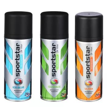 Дезодорант аэрозоль Sport Star мужской, Ice Blue/Outpace/Ultra,175 мл