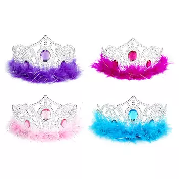 Диадема карнавальная, пластик, 9х12 см, 4 дизайна, СНОУ БУМ