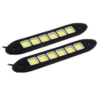 Дневные ходовые огни NEW GALAXY, LED 36шт, гибкий резин. корп., 180мм, 12V, белый, 2шт.