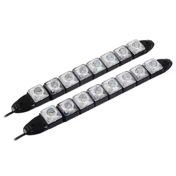 Дневные ходовые огни NEW GALAXY, LED 8шт, гибкий пласт. корп., 220мм, 12V, белый, 2шт.