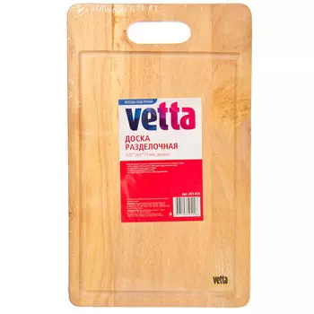Доска разделочная, дерево, 43х26х1,5см, VETTA