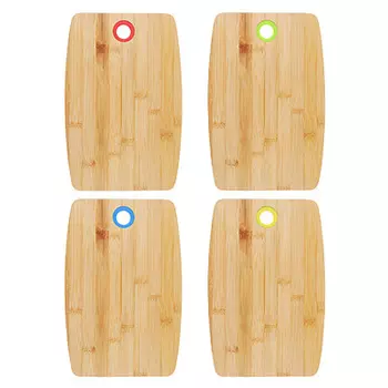 Доска разделочная деревянная VETTA, 30х20х1 см, бамбук/силикон