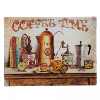 Доска разделочная стеклянная VETTA Кофе, 30х40х0,4 см