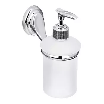 Дозатор настенный для жидкого мыла SonWelle Классик, хром/стекло