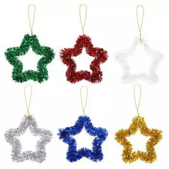 Елочная игрушка Звезда СНОУ БУМ 15х15 см, ПВХ, металл, 6 цветов