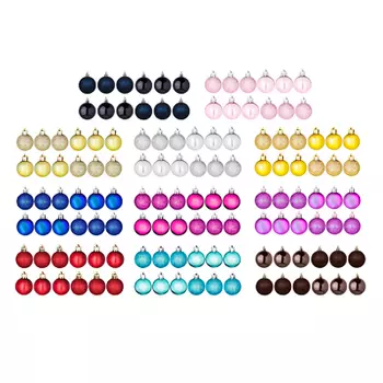 Елочные шары набор СНОУ БУМ 12шт, 4см, пластик, в пакете, ассортимент цветов