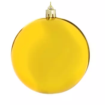 Елочный шар СНОУ БУМ 10 см, пластик, 1 шт, в пакете, золото