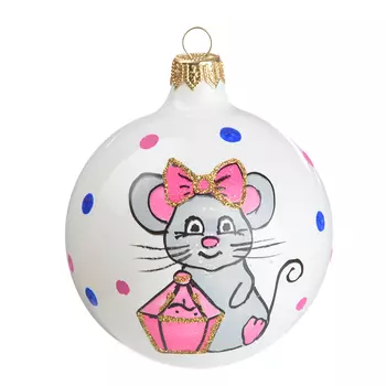 Елочный шар СНОУ БУМ "Символ Года", 85 мм, стекло