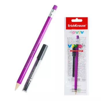 Erich Krause Карандаш автоматический "Виво", HB, 0,5мм, с 20 грифелями, пакет, 44788