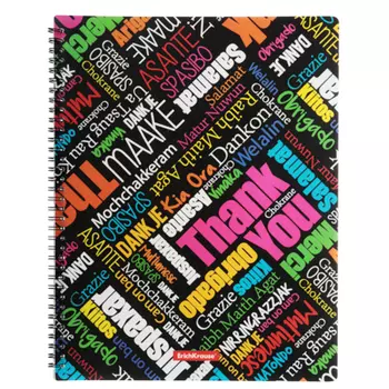 Erich Krause Папка A4 с 20 прозрачными вкладышами, на спирали, пластик с цв.печатью, 47002