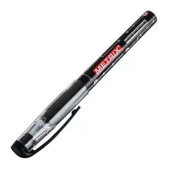 Erich Krause Ручка-роллер черная "Метрикс", 0,5мм, 45480