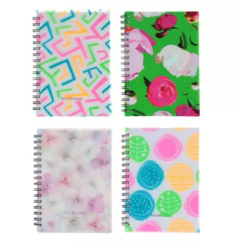 Erich Krause Записная книжка (тетрадь) А6, 60/80л., обл.пластик, офсет, спираль, клетка