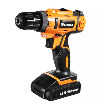 ЕРМАК Дрель-шуруповерт аккум. ДША-18-2 /Li-On /18В /1,3 А*ч /0-1250 об/мин /31Н*м/ 2аккум /кейс.