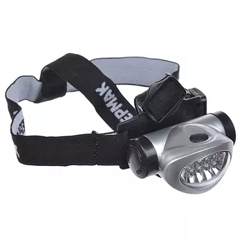ЕРМАК Фонарь налобный светодиодный, 3 режима, 8 LED,+ 3 батарейки ААА, блистер