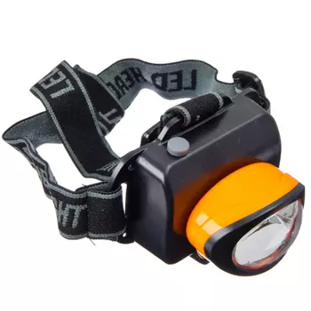 ЕРМАК Фонарик налобный, COB, пластик, 6,5x6,5см, пит.3xAA