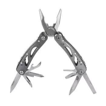 ЕРМАК Инструмент многофункц., 11 функций, 9 насадок на отвертку+адаптер, 16.5см, аллюм., нерж.,сталь