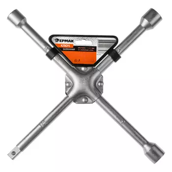 ЕРМАК Ключ баллонный крестовой, 17-19-21мм, 14", усиленный, сатин, SJ012P