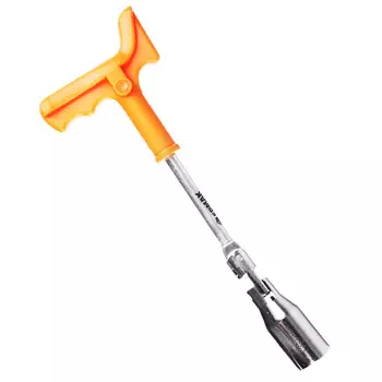 ЕРМАК Ключ свечной, с карданным шарниром, 16 мм (желтый цинк/хром)