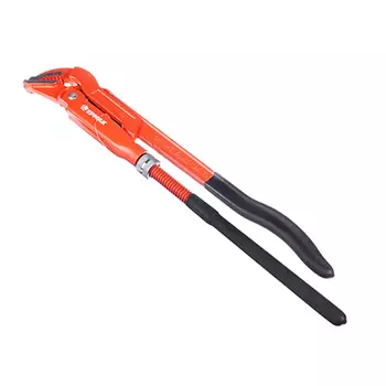 ЕРМАК Ключ трубный рычажный изогн. губы, р-р 1 1/2"