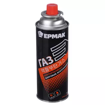 ЕРМАК КОРЕЯ PROFI Газ для портативных плит, металлический баллон 227гр (цанговый, всесезонный)