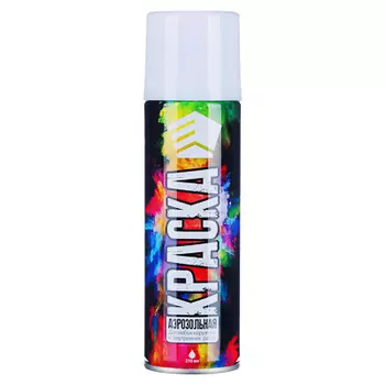 ЕРМАК Краска аэрозоль 210мл, белая, матовая 1007