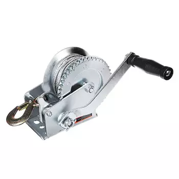 ЕРМАК Лебедка ручная шестеренчатая TRT 1101C (металлический трос) 450кг, длина троса 10м