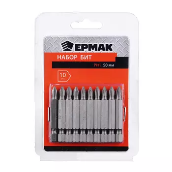 ЕРМАК Набор бит 10шт, PH1, 50мм