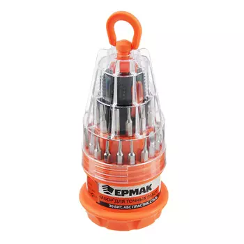 ЕРМАК Набор для точных работ, 30 бит, АБС пластик, сталь