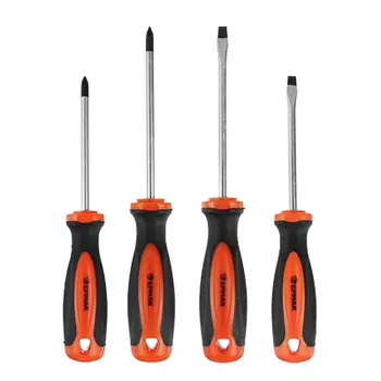 ЕРМАК Набор отверток 4 пр. 9986 (PH1,PH2x100; SL5,SL6x100)