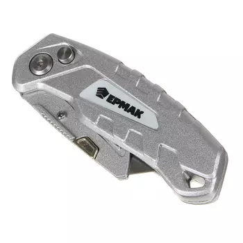 ЕРМАК Нож, 18 мм, складной, двухкомпонентная рукоятка, сменное лезвие, пластик, углеродистая сталь