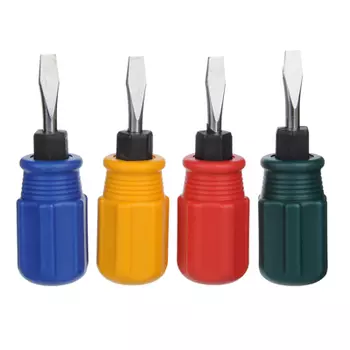 ЕРМАК Отвертка 2 в 1, 6*38мм с мет. фиксатором, 4 цвета