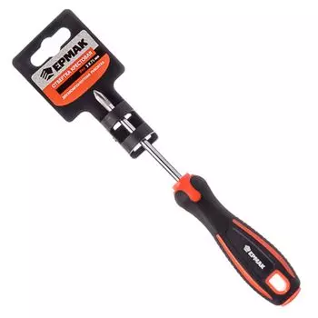 ЕРМАК Отвертка PH1 5х75мм (+), двухкомп. рукоятка