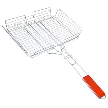 ЕРМАК Решетка-гриль универсальная, глубокая 58x33х25х5см, коррозионостойкий сплав