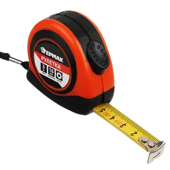 ЕРМАК Рулетка "Автостоп", двукомп. корпус, 3мх16мм