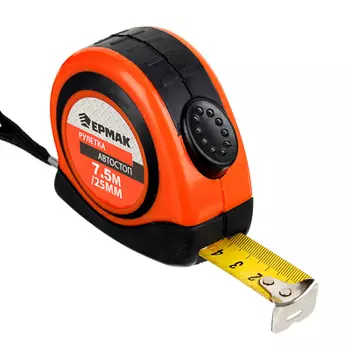 ЕРМАК Рулетка "Автостоп", двукомп. корпус, 7,5мх25мм