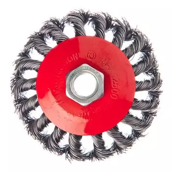 ЕРМАК Щетка металл. для УШМ 85мм/М14, крученая (тарелка)